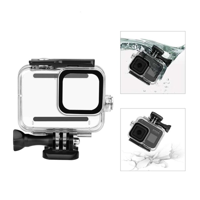 GoPro Hero 8 Uyumlu Housing Su Geçirmez Kılıf GoPro Hero 8 Uyumlu Housing Su Geçirmez Kılıf