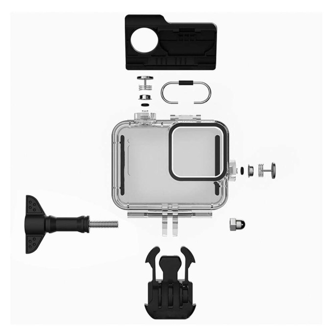 GoPro Hero 8 Uyumlu Housing Su Geçirmez Kılıf GoPro Hero 8 Uyumlu Housing Su Geçirmez Kılıf