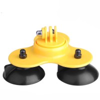 GoPro Uyumlu 3 Ayaklı Vantuz Vakumlu Bağlantı Aparatı Sarı