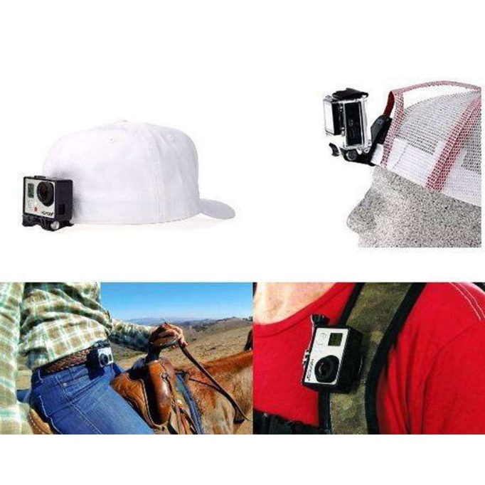 GoPro Uyumlu 360 Derece Dönebilen Klips Kelepçe