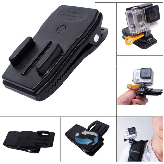 GoPro Uyumlu 360 Derece Dönebilen Klips Kelepçe