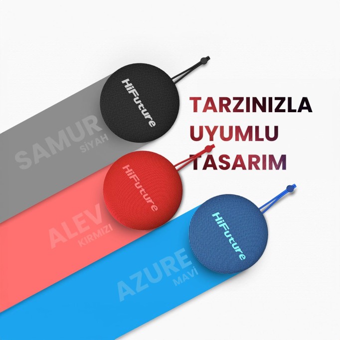 HiFuture Altus Bluetooth 5.3 TWS Taşınabilir Hoparlör 10W IPX4 Suya Dayanıklı Mavi