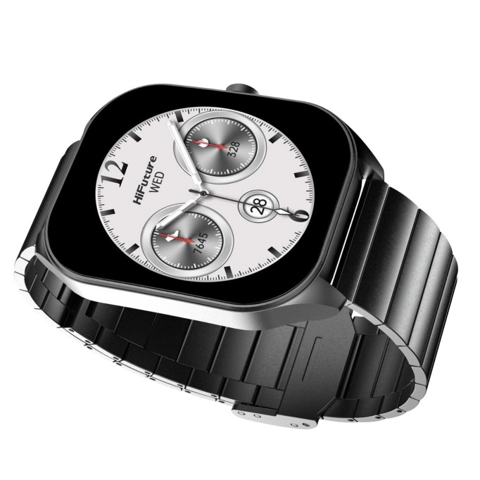 HiFuture APEX Akıllı Saat 2.04 İnç AMOLED Ekran Bluetooth 5.3 Arama Özellikli Spor Takipli Siyah