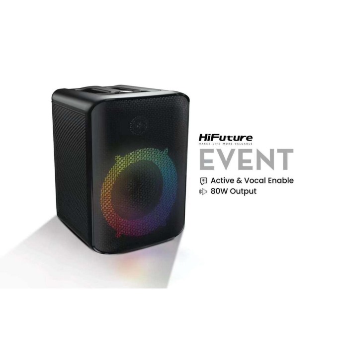 HiFuture Event RGB Bluetooth 5.0 80W IPX4 Parti Hoparlörü