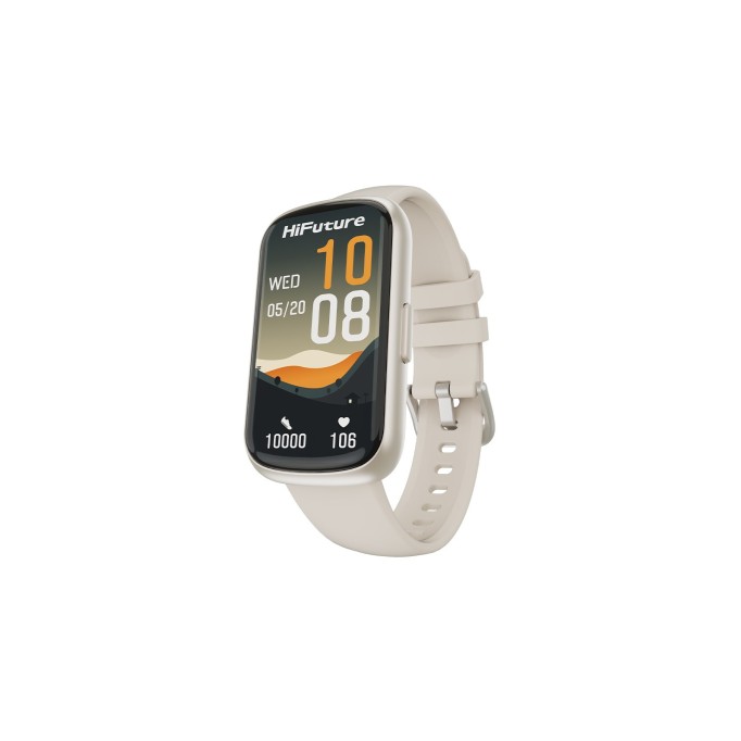 HiFuture EVO2 Bluetooth 5.2 1.47” Akıllı Bileklik Su Geçirmez Nabız Takibi Spor Modu Krem