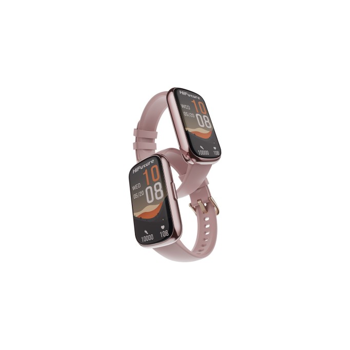 HiFuture EVO2 Bluetooth 5.2 1.47” Akıllı Bileklik Su Geçirmez Nabız Takibi Spor Modu Pembe