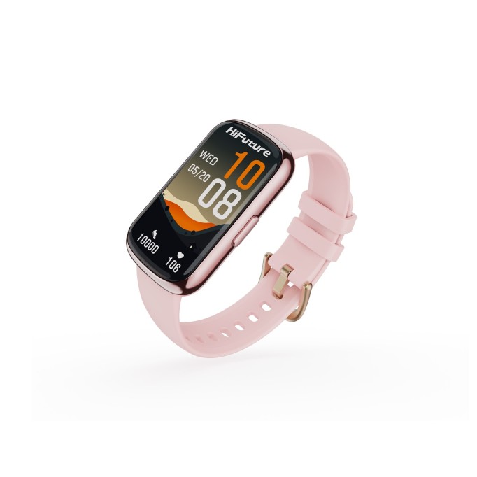 HiFuture EVO2 Bluetooth 5.2 1.47” Akıllı Bileklik Su Geçirmez Nabız Takibi Spor Modu Pembe