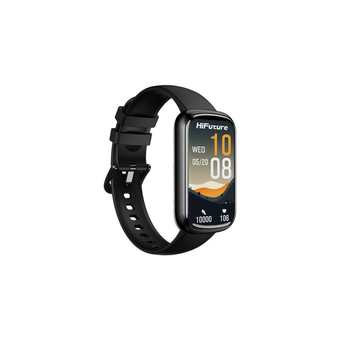 HiFuture EVO2 Bluetooth 5.2 1.47” Akıllı Bileklik Su Geçirmez Nabız Takibi Spor Modu Siyah