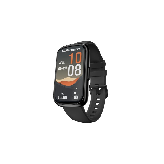 HiFuture EVO2 Bluetooth 5.2 1.47” Akıllı Bileklik Su Geçirmez Nabız Takibi Spor Modu Siyah