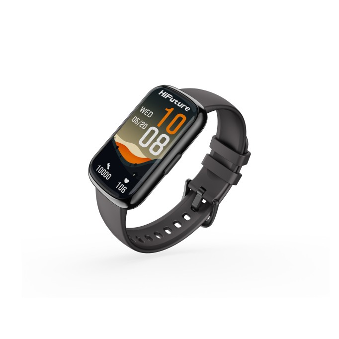 HiFuture EVO2 Bluetooth 5.2 1.47” Akıllı Bileklik Su Geçirmez Nabız Takibi Spor Modu Siyah