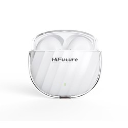 Beyaz HiFuture FlyBuds 3 Bluetooth 5.3 TWS Kablosuz ENC Kulakiçi Kulaklık Beyaz