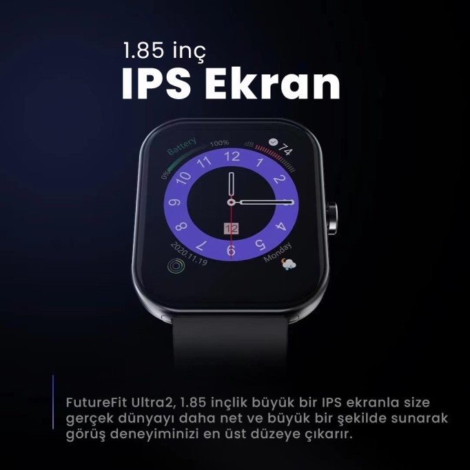 HiFuture FutureFit Ultra 2 Sesli Görüşme Özellikli 47mm Akıllı Saat Mavi