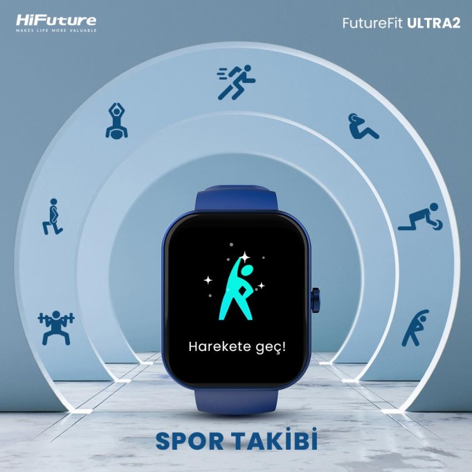 HiFuture FutureFit Ultra 2 Sesli Görüşme Özellikli 47mm Akıllı Saat Pembe