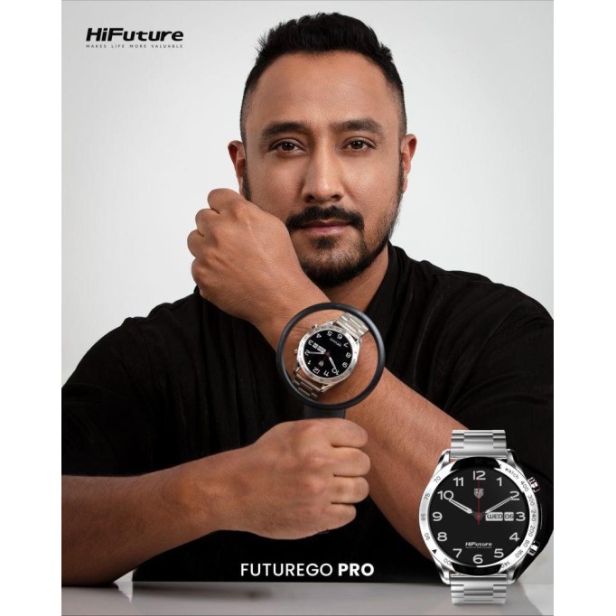HiFuture FutureGo Pro 34mm IP68 Suya Dayanıklı Akıllı Saat Gri