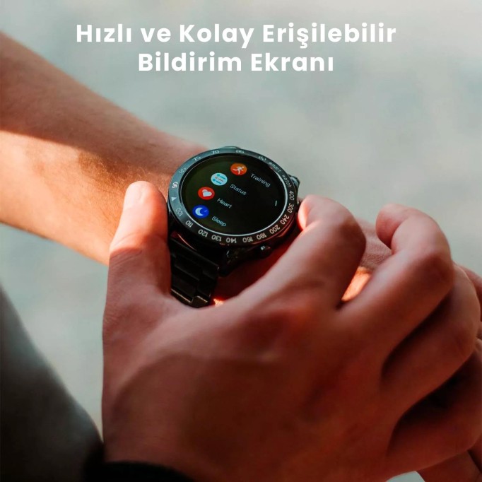 HiFuture FutureGo Pro 34mm IP68 Suya Dayanıklı Akıllı Saat Gri