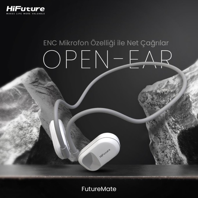 HiFuture FutureMate Bluetooth 5.3 Open-Ear Kablosuz ENC Kulaklık Kırmızı