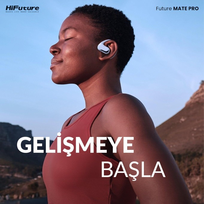 HiFuture FutureMate Pro Bluetooth 5.2 Kulaklık ENC Gürültü Engelleme IPX5 4 Mikrofonlu Siyah