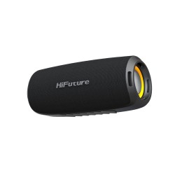 Siyah HiFuture Gravity RGB BT 5.3 45W IPX7 Taşınabilir Stereo Bluetooth Hoparlör Siyah