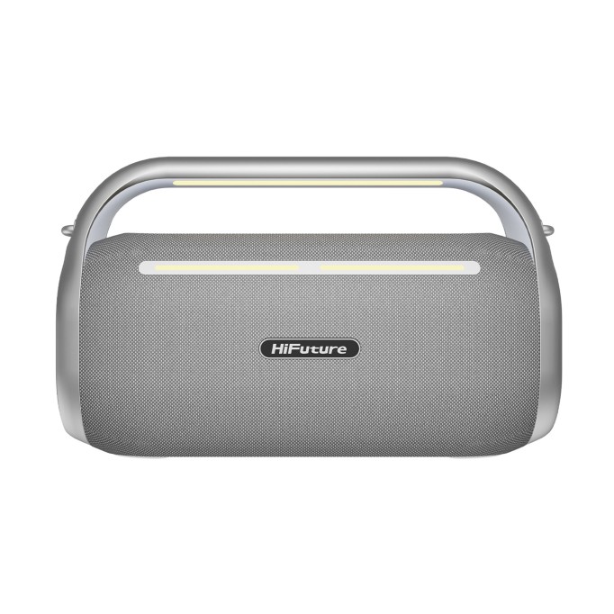 HiFuture MusicBox 100 Kablosuz Karaoke Hoparlör 70W Çift Mikrofon Bluetooth 5.0 Gümüş