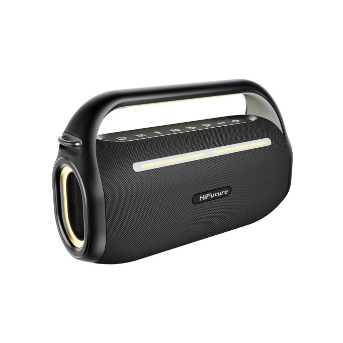 HiFuture MusicBox 100 Kablosuz Karaoke Hoparlör 70W Çift Mikrofon Bluetooth 5.0 Siyah