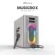 HiFuture MusicBox 2 Mikrofonlu TWS Karaoke Kablosuz 100W Hoparlör RGB Aydınlatmalı Gümüş