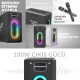 HiFuture MusicBox 2 Mikrofonlu TWS Karaoke Kablosuz 100W Hoparlör RGB Aydınlatmalı Siyah