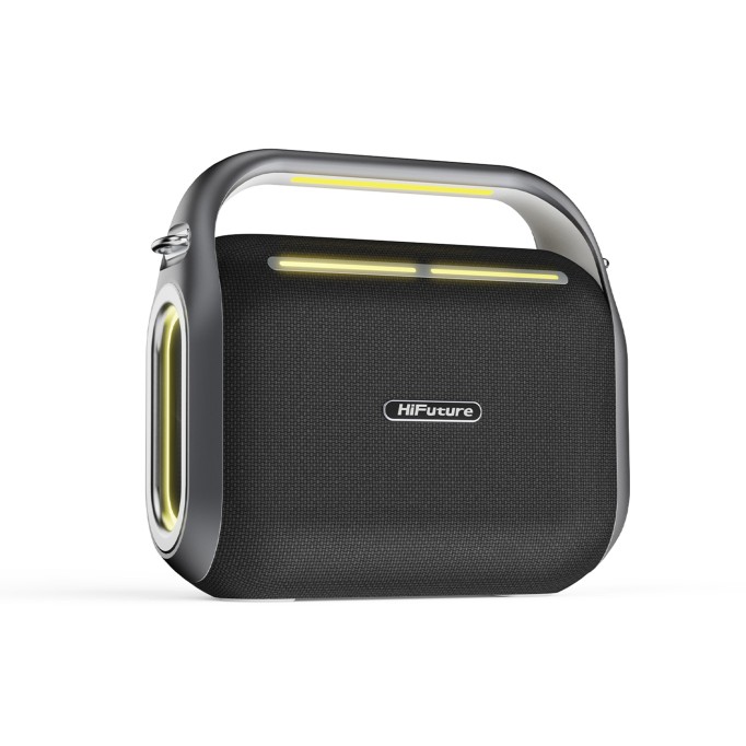 HiFuture MusicBox 200 Kablosuz Karaoke Hoparlör 100W Çift Mikrofon Bluetooth 5.0 Siyah