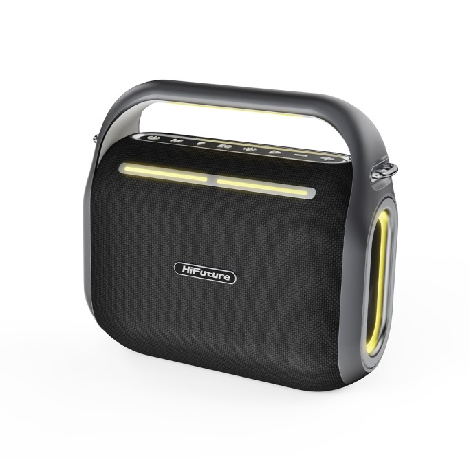 HiFuture MusicBox 200 Kablosuz Karaoke Hoparlör 100W Çift Mikrofon Bluetooth 5.0 Siyah