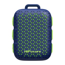 Mavi HiFuture Pocket S Su Geçirmez Kablosuz Hoparlör 5W TWS IPX7 Taşınabilir Bluetooth Hoparlör Mavi