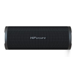 Siyah HiFuture Ripple BT 5.3 30W IPX7 Taşınabilir Stereo Bluetooth Hoparlör Siyah