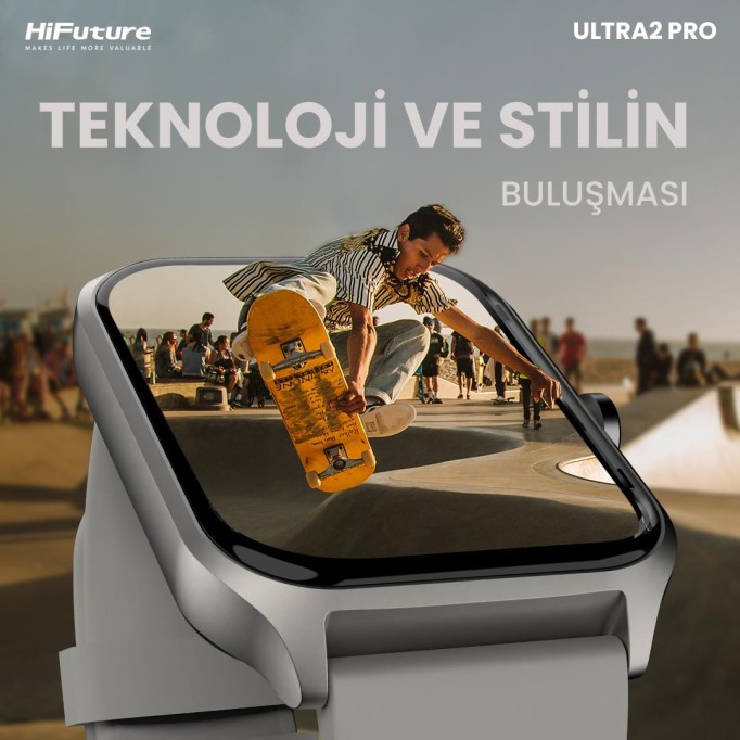 HiFuture Ultra 2 Pro Sesli Görüşme Özellikli 45mm Akıllı Saat Gri