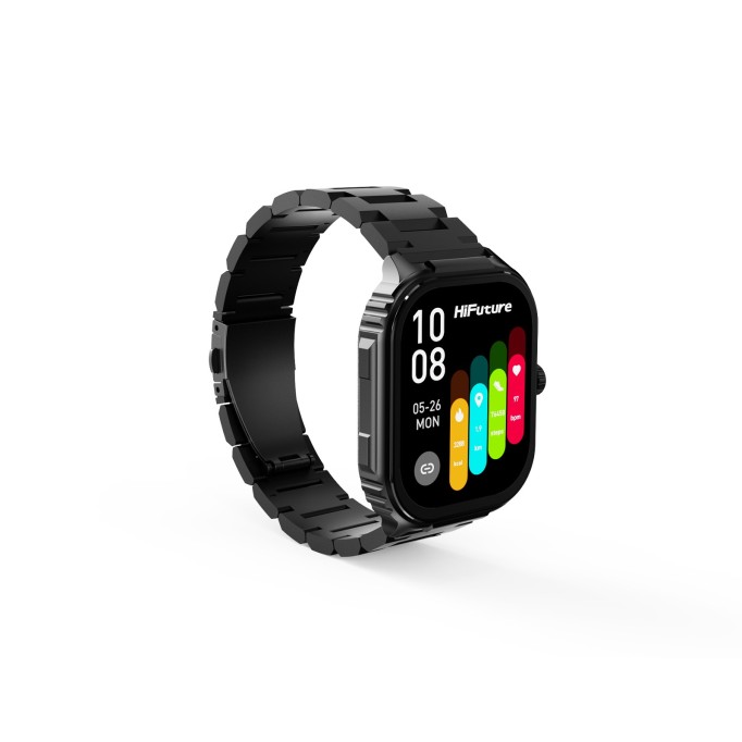 HiFuture Ultra3 PRO Bluetooth 5.3 AMOLED Ekran IP68 Su Geçirmez Sağlık ve Spor Takibi Akıllı Saat Siyah
