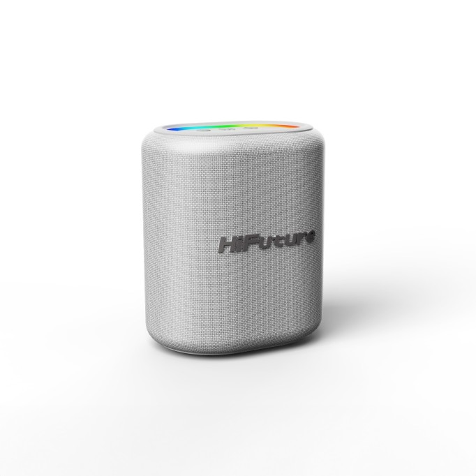 HiFuture Vocalist 100 Kablosuz Bluetooth 25W RGB Mikrofonlu TWS Taşınabilir Karaoke Sistemi Hoparlör Gümüş
