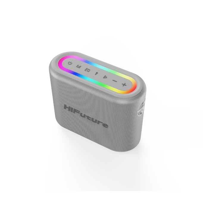 HiFuture Vocalist 200 Bluetooth 100W RGB Aydınlatmalı Taşınabilir Karaoke Sistemi Hoparlör Mikrofonlu Kablosuz Gümüş