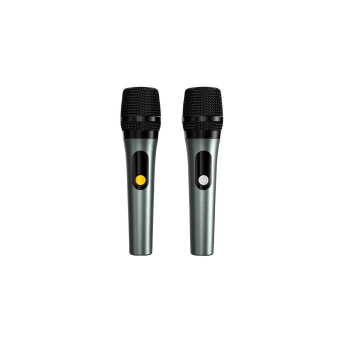 HiFuture Vocalist 200 Bluetooth 100W RGB Aydınlatmalı Taşınabilir Karaoke Sistemi Hoparlör Mikrofonlu Kablosuz Gümüş