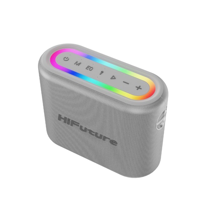 HiFuture Vocalist 200 Bluetooth 100W RGB Aydınlatmalı Taşınabilir Karaoke Sistemi Hoparlör Mikrofonlu Kablosuz Gümüş