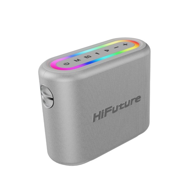 HiFuture Vocalist 200 Bluetooth 100W RGB Aydınlatmalı Taşınabilir Karaoke Sistemi Hoparlör Mikrofonlu Kablosuz Gümüş