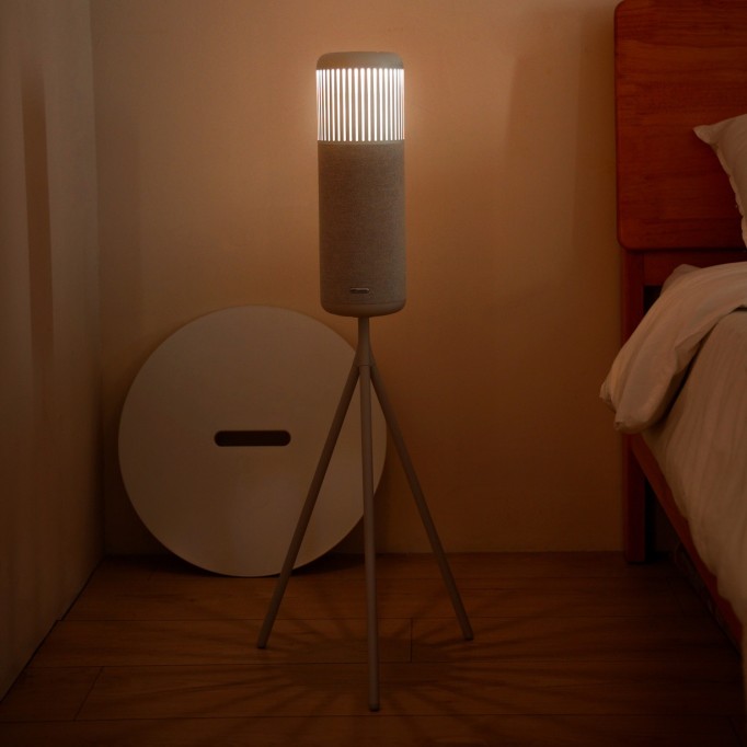 HiFuture Wedge Bluetooth 5.3 50W Kablosuz Ayaklı Ev Hoparlörü 360° Surround Ses Bej