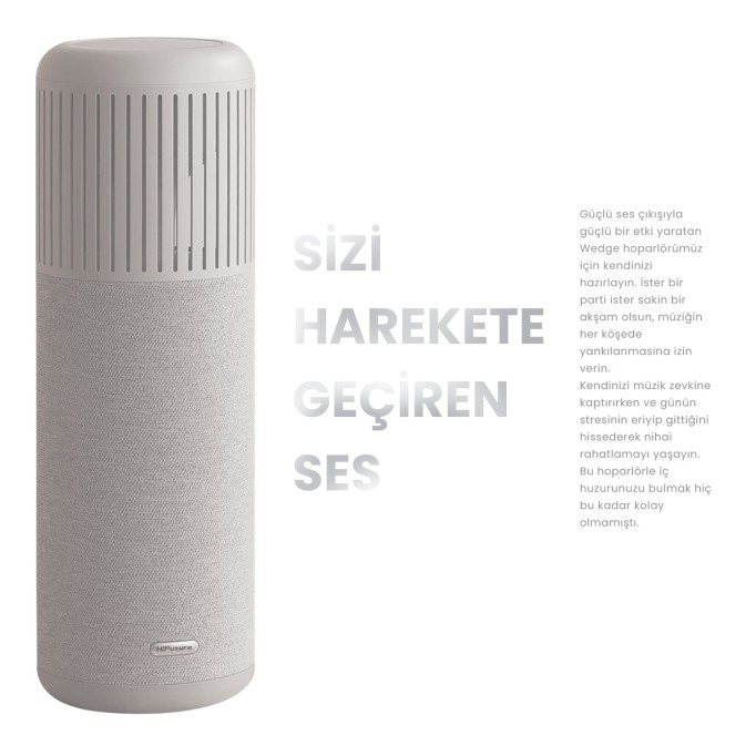 HiFuture Wedge Bluetooth 5.3 50W Kablosuz Ayaklı Ev Hoparlörü 360° Surround Ses Beyaz