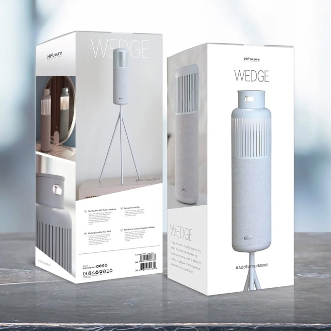 HiFuture Wedge Bluetooth 5.3 50W Kablosuz Ayaklı Ev Hoparlörü 360° Surround Ses Beyaz