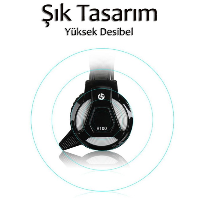 HP H100 Kablolu Kulak Üstü Gaming Oyuncu Kulaklığı HP H100 Kablolu Kulak Üstü Gaming Oyuncu Kulaklığı