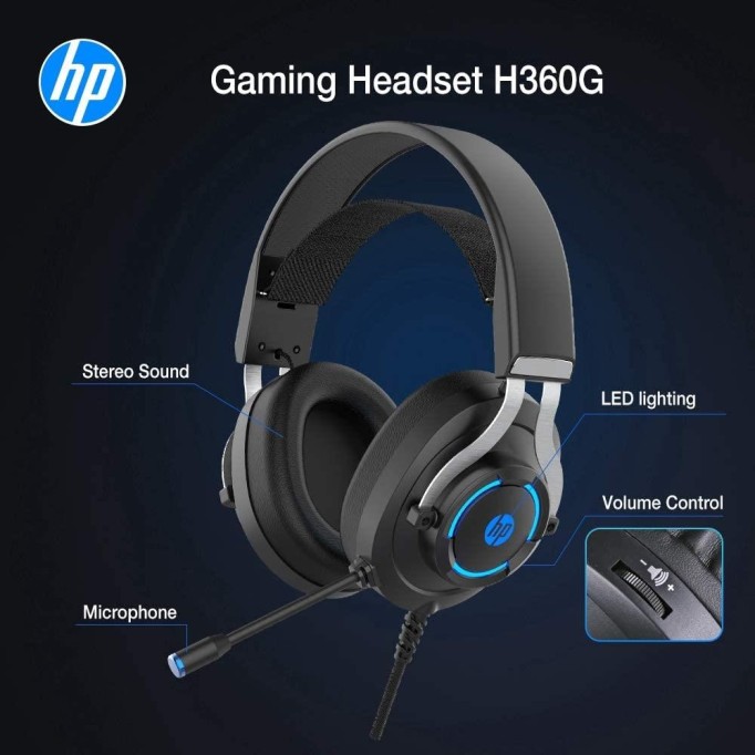 HP H360 G 7.1 Gaming Oyuncu Kulaküstü Kulaklık HP H360 G 7.1 Gaming Oyuncu Kulaküstü Kulaklık