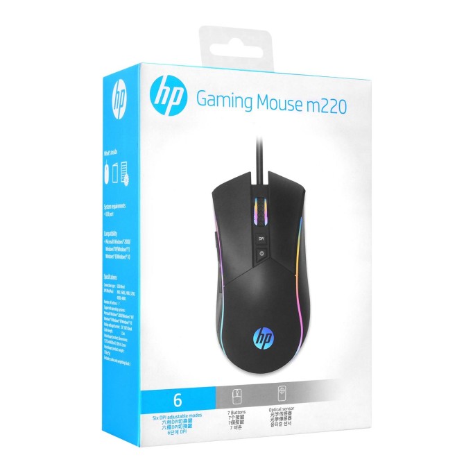 HP M220 Kablolu RGB Işıklı Gaming Mouse