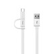 Huawei Honor Örgülü 2si 1 Arada Type-C Micro USB Şarj Kablosu