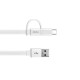Huawei Honor Örgülü 2si 1 Arada Type-C Micro USB Şarj Kablosu