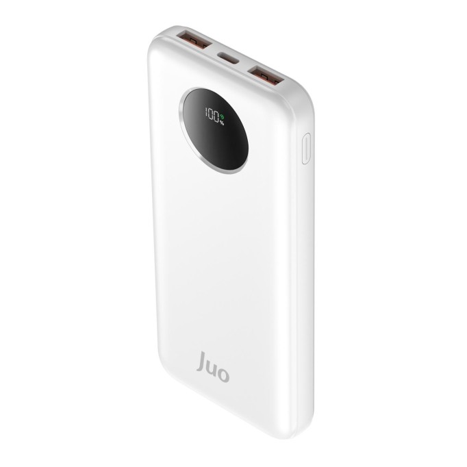 Juo 10000 mAh 22.5W Dijital Led Ekranlı Taşınabilir Hızlı Şarj Cihazı Powerbank Beyaz