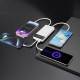 Juo 10000 mAh 22.5W Led Ekranlı Lightning ve Type-C Kablolu Powerbank Taşınabilir Hızlı Şarj Cihazı Beyaz