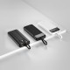Juo 10000 mAh 22.5W Led Ekranlı Lightning ve Type-C Kablolu Powerbank Taşınabilir Hızlı Şarj Cihazı Siyah