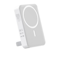 Juo 10000 mAh MagSafe Powerbank Standlı PD20W Taşınabilir Kablosuz Hızlı Şarj Cihazı Beyaz