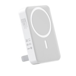 10000 mAh Juo 10000 mAh MagSafe Powerbank Standlı PD20W Taşınabilir Kablosuz Hızlı Şarj Cihazı Beyaz